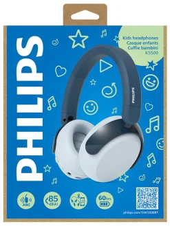 Philips Tv & Audio<Bluetooth-On-Ear-Kopfhörer "TAK5500RT" in Hellblau/ Blau