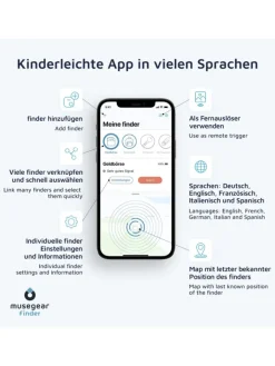 musegear Smarthome & Wetterstationen<Bluetooth-Schlüsselfinder "Finder 2" in orange - 3er Pack