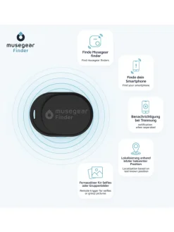 musegear Smarthome & Wetterstationen<Bluetooth-Schlüsselfinder "Finder mini" in schwarz - 3er Pack