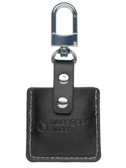musegear Smarthome & Wetterstationen<Bluetooth-Schlüsselfinder "Finder 2" in schwarzer Ledertasche