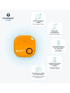 musegear Smarthome & Wetterstationen<Bluetooth-Schlüsselfinder "Finder 2" in orange