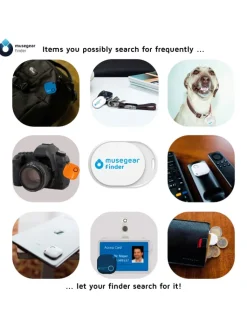 musegear Smarthome & Wetterstationen<Bluetooth-Schlüsselfinder "Finder mini" in weiß - 2er Pack