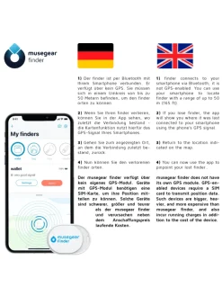 musegear Smarthome & Wetterstationen<Bluetooth-Schlüsselfinder "Finder mini" in weiß - 2er Pack