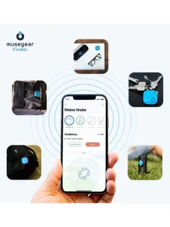 musegear Smarthome & Wetterstationen<Bluetooth-Schlüsselfinder "Finder 2" in weiß 2er Pack