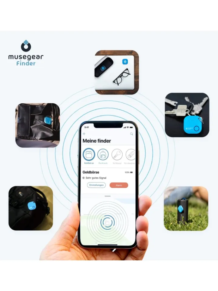 musegear Smarthome & Wetterstationen<Bluetooth-Schlüsselfinder "Finder 2" in weiß