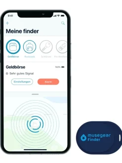 musegear Smarthome & Wetterstationen<Bluetooth-Schlüsselfinder "Finder mini" in blau