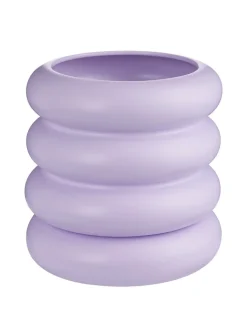 Butlers Kerzen, Vasen & Mehr<Blumenübertopf HOOP mit Teller in Violett