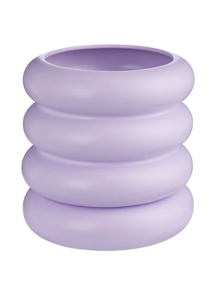 Butlers Kerzen, Vasen & Mehr<Blumenübertopf HOOP mit Teller in Violett