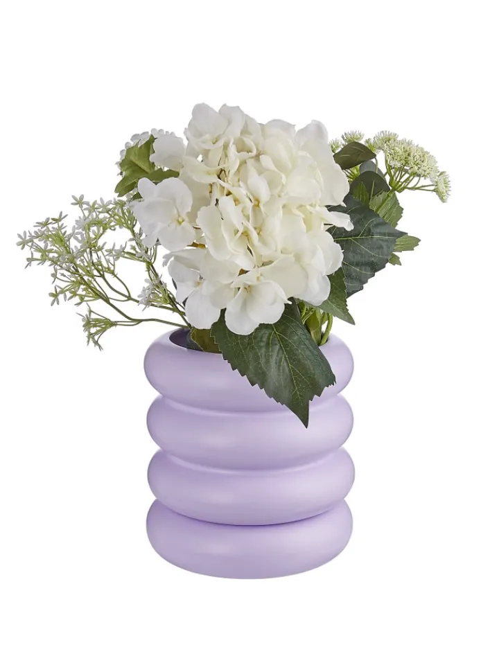 Butlers Kerzen, Vasen & Mehr<Blumenübertopf HOOP mit Teller in Violett