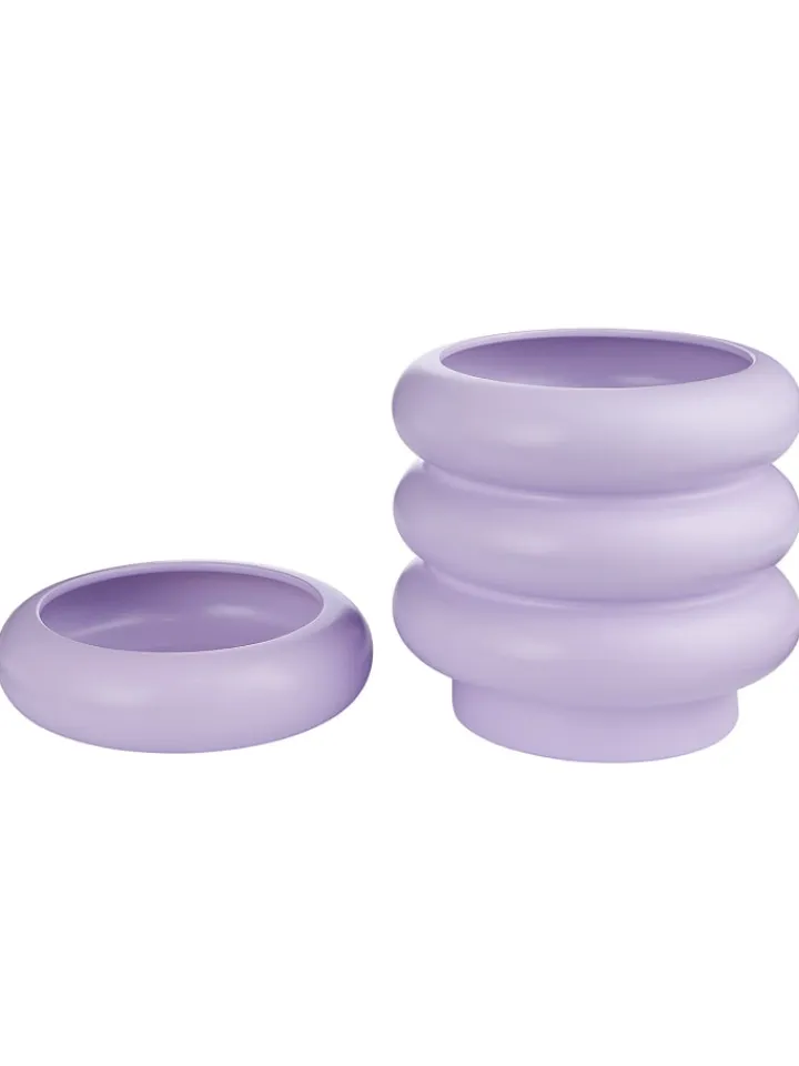 Butlers Kerzen, Vasen & Mehr<Blumenübertopf HOOP mit Teller in Violett