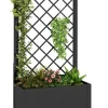 COSTWAY Pflanzen & Zubehör<Blumenkasten mit Rankgitter 63 x 31 x 112 cm in Schwarz
