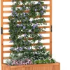 COSTWAY Pflanzen & Zubehör<Blumenkasten mit Rankgitter 90x35x150cm in Orange