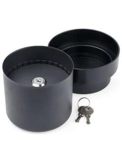 SAX Wohndekoration<Blumentopf-Safe in Schwarz
