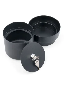 SAX Wohndekoration<Blumentopf-Safe in Schwarz