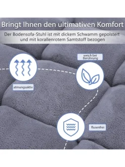 COSTWAY Sitzmöbel<Bodenstuhl in Grau