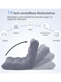 COSTWAY Sitzmöbel<Bodenstuhl in Grau
