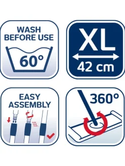 Leifheit Putz- & Waschutensilien<Bodenwischer "Profi XL cotton plus" in Türkis