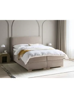 Beliani Betten & Matratzen<Boxspring Bett MAJOR in Beige - (W) 151 x (H) 109 x (L) 212 cm