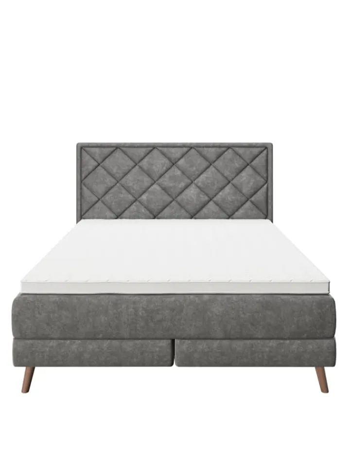 Playboy Betten & Matratzen<Boxspringbett "AUDREY" in Anthrazit - 140x200 cm