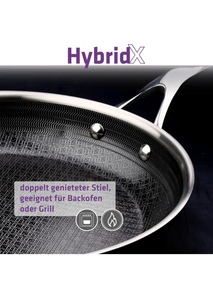 Berndes Kochgeschirr<Bratpfanne - HybridX in poliert