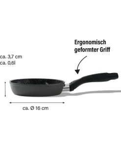 Stoneline Kochgeschirr<Bratpfanne in Grau - Ø 16 cm