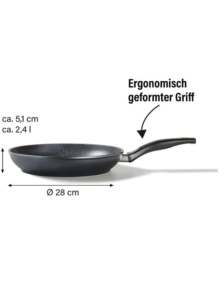 Stoneline Kochgeschirr<Bratpfanne in Schwarz - Ø 28 cm