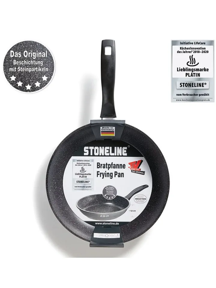 Stoneline Kochgeschirr<Bratpfanne in Schwarz - Ø 28 cm
