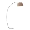 Brilliant Stehleuchten<Brok Bogenlampe, 2 m, Taupe/Grau, E27, schwenkbar, Fußschalter, modern