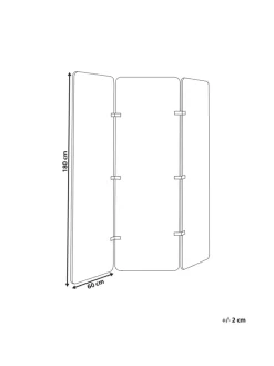 Beliani Paravents<Büro-Raumteiler FUTURA in Beige/Weiß - (W) 180 x (H) 180 x (L) 2 cm