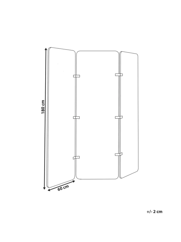 Beliani Paravents<Büro-Raumteiler FUTURA in Beige/Weiß - (W) 180 x (H) 180 x (L) 2 cm
