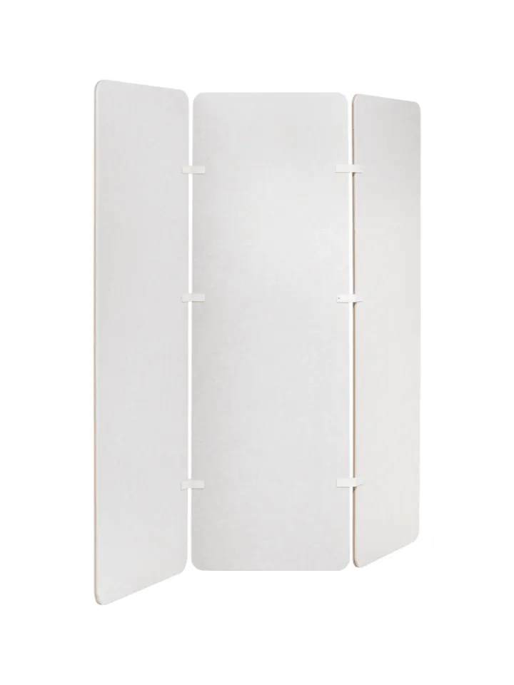 Beliani Paravents<Büro-Raumteiler FUTURA in Beige/Weiß - (W) 180 x (H) 180 x (L) 2 cm