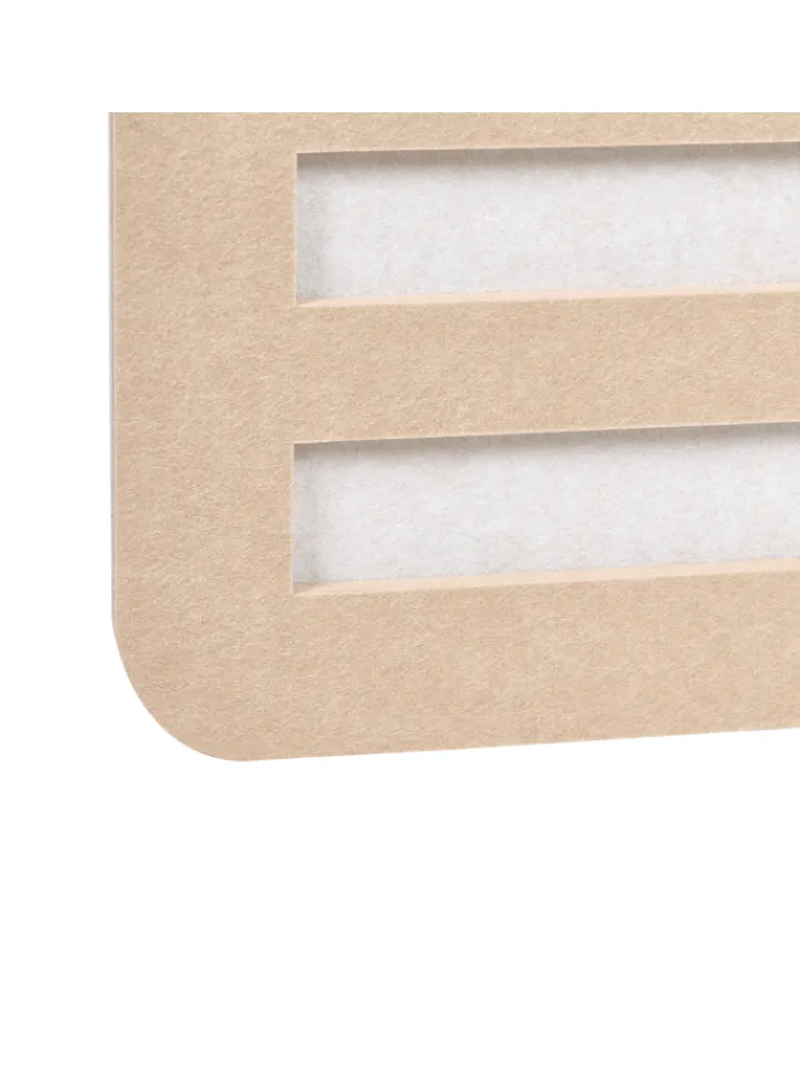Beliani Paravents<Büro-Raumteiler FUTURA in Beige/Weiß - (W) 180 x (H) 180 x (L) 2 cm