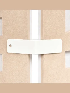 Beliani Paravents<Büro-Raumteiler FUTURA in Beige/Weiß - (W) 180 x (H) 180 x (L) 2 cm