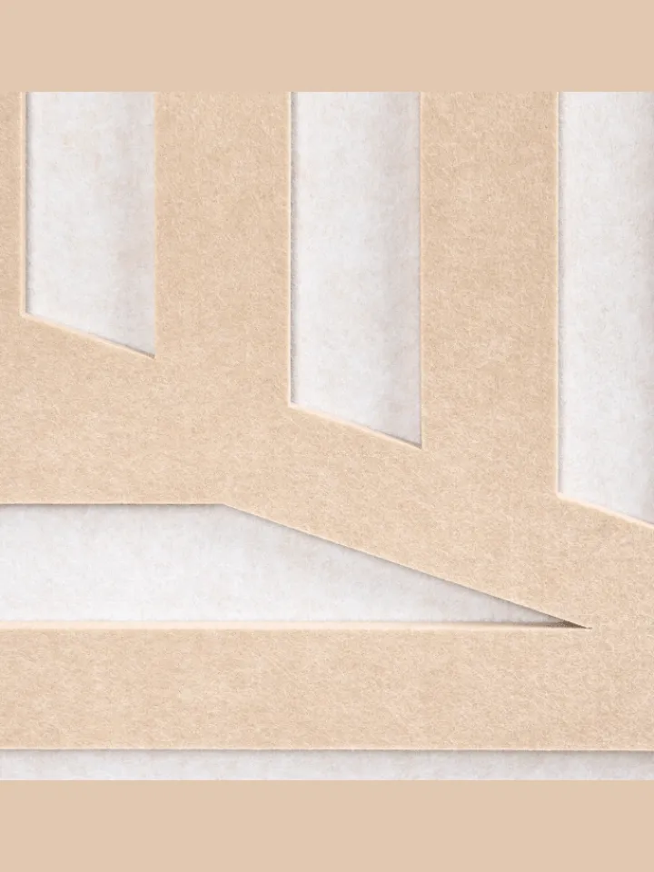 Beliani Paravents<Büro-Raumteiler FUTURA in Beige/Weiß - (W) 180 x (H) 180 x (L) 2 cm