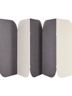 Beliani Paravents<Büro-Raumteiler SHADY in Grau/Beige - (W) 400 x (H) 160 x (L) 2 cm