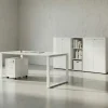 KADIMA DESIGN Möbel-Sets<Büro-Set 5-teilig, Glasfront Soft-Close Modern Büromöbel in Weiß