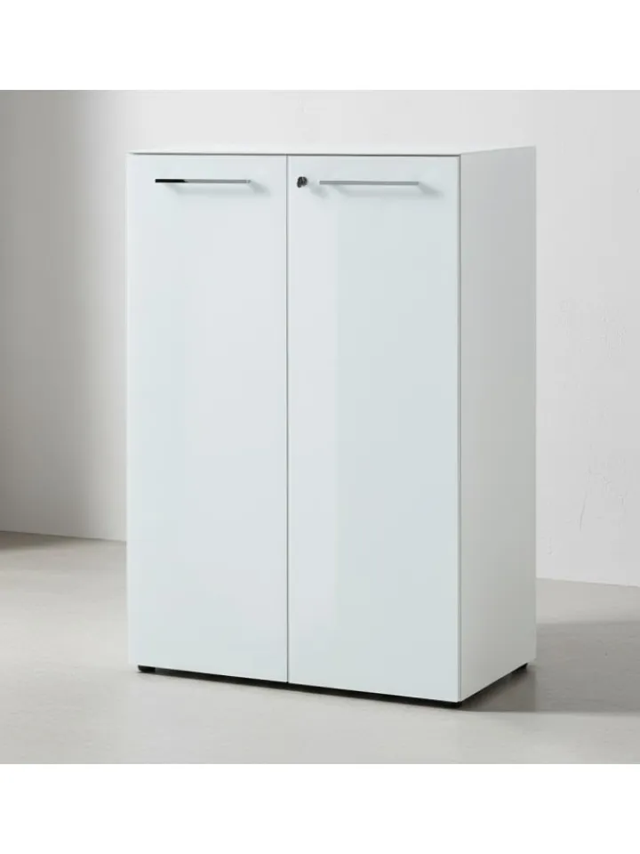 KADIMA DESIGN Möbel-Sets<Büro-Set 5-teilig, Glasfront Soft-Close Modern Büromöbel in Weiß