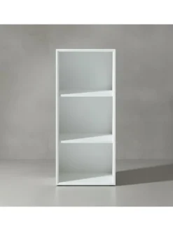 KADIMA DESIGN Möbel-Sets<Büro-Set 2-tlg 120cm hoch Kommode x Regal, Glas Front in Weiß