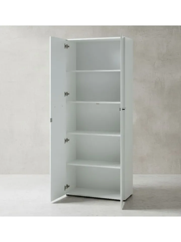 KADIMA DESIGN Möbel-Sets<Büro-Set 8-tlg, Glas Abschließbar Modern Büromöbel in Weiß