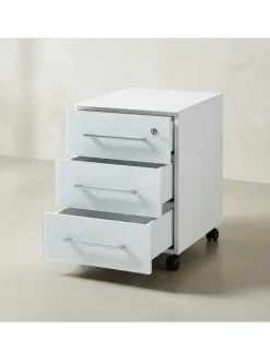 KADIMA DESIGN Möbel-Sets<Büro-Set 8-tlg, Glas Abschließbar Modern Büromöbel in Weiß