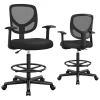 Songmics Sitzmöbel<Bürostuhl in Schwarz - (B)64 x (H)117 x (T)40 cm