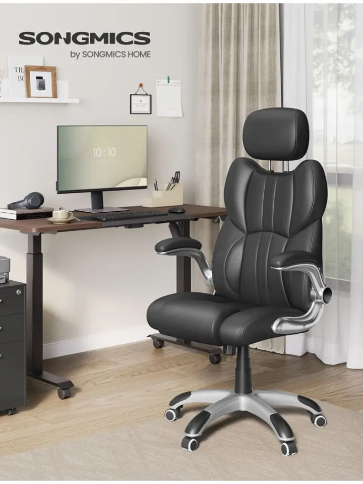 Songmics Sitzmöbel<Bürostuhl in Schwarz - (B)70 x (H)137 cm