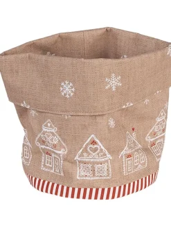 Clayre & Eef Aufbewahren & Servieren<Brotkorb in Beige - (H)16 x Ø 15 cm