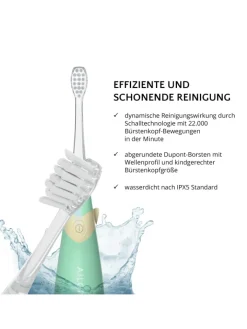 Ailoria Zahn & Mundpflege<BUBBLE BRUSH Kinder-Schallzahnbürste in grün