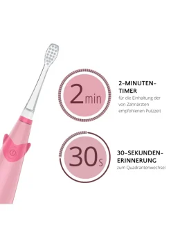 Ailoria Zahn & Mundpflege<BUBBLE BRUSH Kinder-Schallzahnbürste in rosa