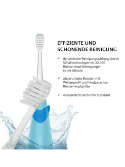 Ailoria Zahn & Mundpflege<BUBBLE BRUSH Kinder-Schallzahnbürste in blau