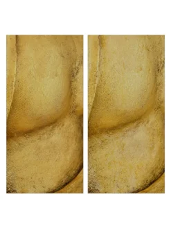 relaxdays Gartendekoration<Buddha-Figur in Gold