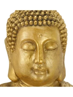 relaxdays Gartendekoration<Buddha-Figur in Gold