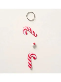 Boltze Wohndekoration<Capiz-Girlande "Candycane" in Rot/ Weiß - (L)180 cm