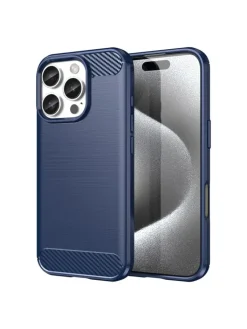 COFI 1453 Smartphones & Zubehör<Carbon Case Silikon Handyhülle blau für iPhone 16 Plus in Schwarz